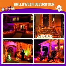 KBO JMEXSUSS 600 LED Orange Lights For Halloween Decor, Orange String Lights Outdoor Waterproof, Plug In Halloween String Christmas Light For Indoor Room Party Tree Yard Fall Decorations - Orange - View 6