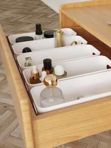 1 件/抽屉分隔收纳盒适用于卧室梳妆台、化妆品化妆刷面膜收纳盒适用于浴室柜万圣节装饰万圣节服装秋季装饰节日装饰 - 白色 - 查看 5