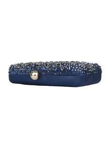 Rhinestone Decor Hard Case Clutch Bag For Women, Perfect For Parties - Royal Blue - View 6