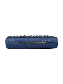 Rhinestone Decor Hard Case Clutch Bag For Women, Perfect For Parties - Royal Blue - View 8