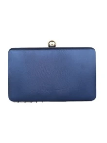 Rhinestone Decor Hard Case Clutch Bag For Women, Perfect For Parties - Royal Blue - View 4