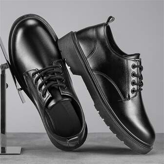 男士正式pu皮鞋,防滑、耐磨、防水、多功能鞋款,適用於婚禮、新郎和休閒穿著