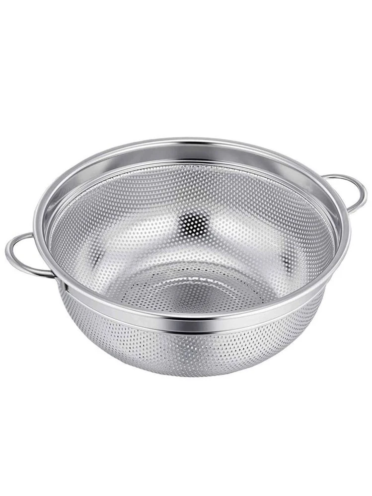 Cestello Scolapasta In Acciaio Inossidabile 304 Per Verdura - 18 Cm - Multiuso, Lavabile In Lavastoviglie, Argento