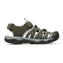 Men's Sandals, Closed Toe Athletic Sport Sandals, Mens Summer Shoes, Lightweight Trail Walking Flat Sandals For Beach Sport Outing - 軍綠色 - 查看 3