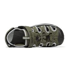 Men's Sandals, Closed Toe Athletic Sport Sandals, Mens Summer Shoes, Lightweight Trail Walking Flat Sandals For Beach Sport Outing - 軍綠色 - 查看 4
