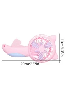 1 Pieza Ventilador Mini Portátil En Forma De Gato, Diseñado Para Ser Operado Manualmente Con La Mano - Multicolor - Ver 2
