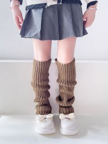 1 双霓虹罗纹暖腿套，适合女孩和青少年，适合派对和服装配饰