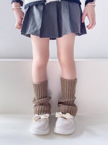 1 双霓虹罗纹暖腿套，适合女孩和青少年，适合派对和服装配饰