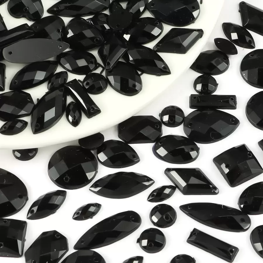 1 Paquete De 100 Piezas De Accesorios Decorativos De Acrílico De Tamaños Surtidos