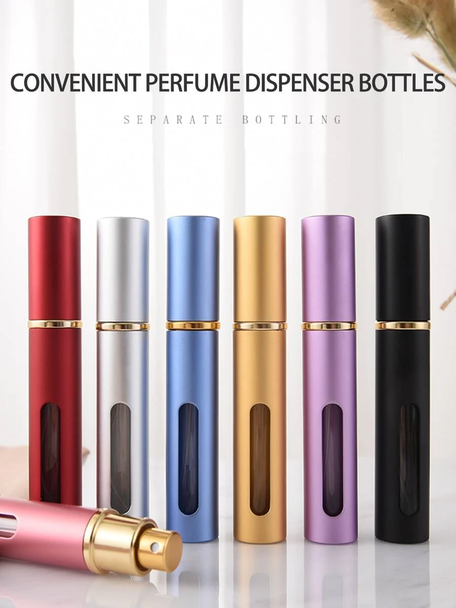 5/10ml Refillable Perfume Bottle With Spray Pump, Portable Travel Cosmetic Container, Mini Atomizer Spray Bottle, Gift For Valentine's Day - Black - View 1