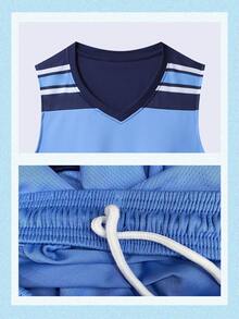 Men Fashion Adult Basketball Jersey - Blue - View 3