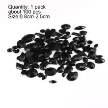 1 Paquete De 100 Piezas De Accesorios Decorativos De Acrílico De Tamaños Surtidos