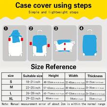 行李防護罩素色彈性防塵手提箱套適用於18-32英寸行李 - 紅色 - 查看 7