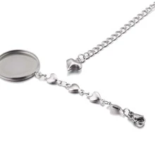 2pcs Stainless Steel Bracelet With Circular Concave Base DIY Jewelry Accessories Bracelet Bracelet Jewelry Production - Silver - View 3