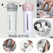 1 Pc Travel Bottles Set 4 In 1 Portable Cosmetics Lotion Perfume Dispenser Empty Bottles For Business Trip - Grey - View 1