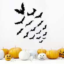 3入組黑色蝙蝠貼紙,適用於節日裝飾、家居裝飾