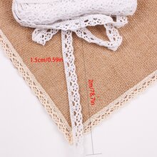 DIY Ren trắng Cắt tỉa , Quần áo Phụ kiện Ruy băng , Trang trí đám cưới Thêu Vải ren 2 - trắng - Xem 2