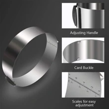 1pc Cake Rings Mousse Mold - Adjustable 6 To12 Inches Stainless Steel Baking Rings Round Cake Molds For Baking Pastry, Cake Decor