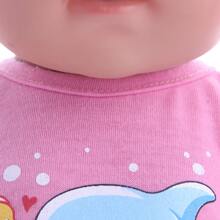 1 Pieza Ropa Azul Con Estampado De Delfín De 18 Pulgadas Para Muñecas Con Tejido Suave Para Estar En Casa (muñeca No Incluida) - Dorado - Ver 6