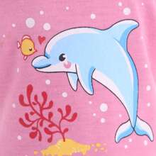 1 Pieza Ropa Azul Con Estampado De Delfín De 18 Pulgadas Para Muñecas Con Tejido Suave Para Estar En Casa (muñeca No Incluida) - Dorado - Ver 4