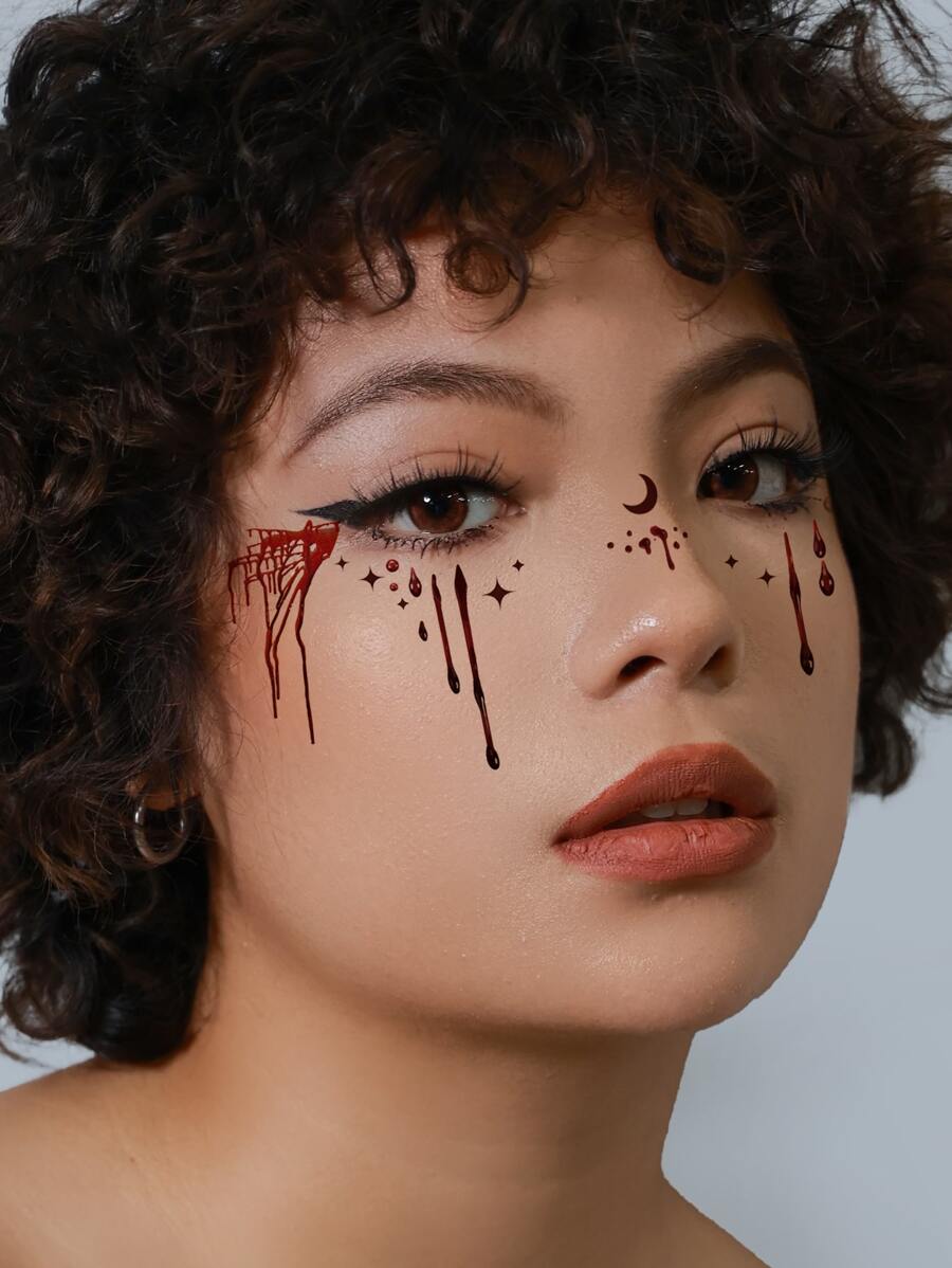 4 sheets Tattoo Stickers pumpkin ghost skull Temporary Tattoos spider