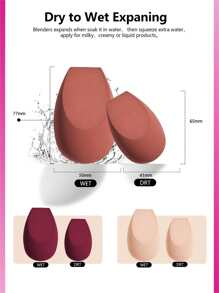 3-Pieces Set Of Multi-Color Seal Beauty Sponge (Claret, Brown, Skin Tone) Beauty Sponges For Flawless Foundation Coverage, Makeup Sponge Sponges, This Makeup Sponge Doesn't Absorb Foundation, Best For Liquid & Cream Makeup Products, Dry And Wet Makeup Sponge For Face Mixed With Lotion, Makeup, Cheap, Room Decor, Vanity, Travel, Bedroom, Makeup Accessories, Puff, Makeup Blender, Powder Puff, Makeup Sponge,Cheap,Stocking Stuffers,Makeup,Makeup Tools,Cheap Stuff,Gifts,Gifts For Women,Christmas Gifts