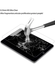 Compatible con Apple iPad 6ta generación 2018 9,7" - 9HD Protector de pantalla de vidrio templado para tableta antirrayas - iPad 6ta generación 2018 9.7" - Ver 3