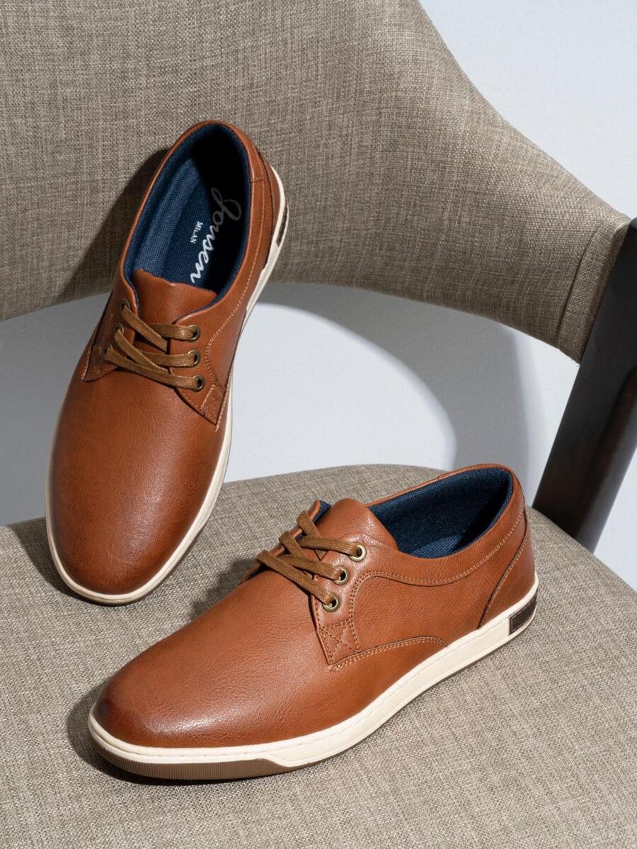 SHOESMALL Men's Casual Shoes Stylish Business Casual Shoes for Men Comfortable Mens Dress Sneakers