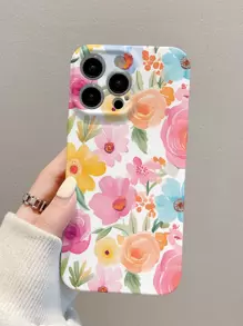 Flower Phone Case Summer Floral Phone Case Waterproof Shockproof Anti-Fall Scratch Resistant - White - View 1