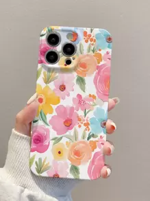 Flower Phone Case Summer Floral Phone Case Waterproof Shockproof Anti-Fall Scratch Resistant - White - View 4