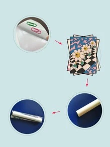 3pcs Abstract Cartoon Flower & Smiling Face Pattern Pvc Self-adhesive Waterproof Wall Sticker For Living Room, Study, And Bedroom Decoration - Multicolor - View 4