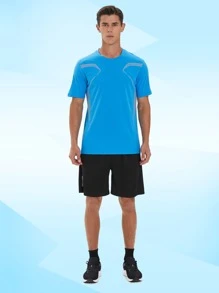 Men's Blue Running Clothing Set Ronaldo - Blue - View 3