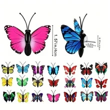 30pcs Random Color Butterfly Push Pins - Multicolor - View 3
