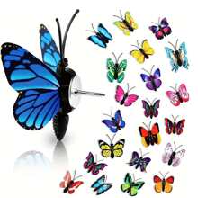 30pcs Random Color Butterfly Push Pins - Multicolor - View 1