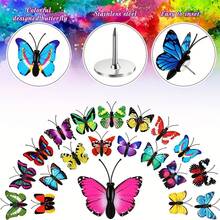 30pcs Random Color Butterfly Push Pins - Multicolor - View 5