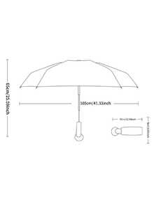 10-rib Reinforced Fiberglass Umbrella Frame, Ergonomic Handle, Auto Open & Close, Black - Black - View 2