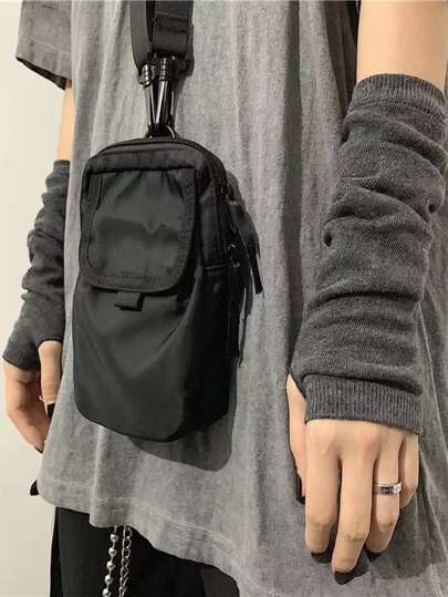 1 双条纹图案露指手套，带长臂袖，礼品防寒手套