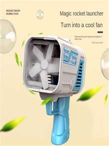 32 孔泡泡机、火箭形泡泡枪、儿童泡泡玩具、手持式自动加特林泡泡机 - 彩色 - 查看 4