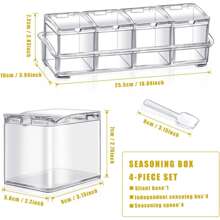 Herb Spice Rack 4 In 1 Kitchen Organizer - Clear - View 2