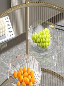 Fruit Plate For Home Living Room Coffee Table Snack Display Tray Candy Dish Fruit Bowl - Champagne - View 4