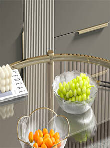 Fruit Plate For Home Living Room Coffee Table Snack Display Tray Candy Dish Fruit Bowl - Champagne - View 3