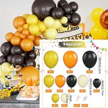 Bộ 15/94 bóng bay chủ đề xây dựng màu đen vàng mờ hình vòng cung cổng bóng bay màu vàng Macaron cho tiệc sinh nhật, Giáng sinh - Nhiều màu - Xem 2