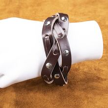 新款復古手工皮革手鍊,尺寸可調,簡約時尚,男女適用,日常佩戴