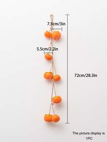 1串人造水果裝飾,8顆柿子,現代簡約田園北歐風格,適用於派對婚禮家庭裝飾 - 橘色 - 查看 4