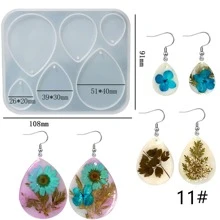 1 cái Tam giác Hình thoi Hình thuẫn Khuôn silicon Vật rủ xuống Khuôn Hoa tai Khuôn mẫu Đối với phụ nữ DIY Đồ trang sức Công cụ Phụ kiện - trắng - Xem 8