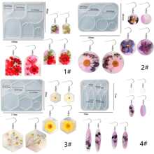 1 cái Tam giác Hình thoi Hình thuẫn Khuôn silicon Vật rủ xuống Khuôn Hoa tai Khuôn mẫu Đối với phụ nữ DIY Đồ trang sức Công cụ Phụ kiện - trắng - Xem 4