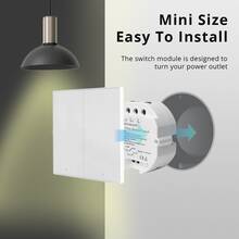 1Pc Zemismart Matter over WiFi Smart Light Switch DIY Breaker Module Homekit SmartThings Remote Control 2 Way - White - View 5