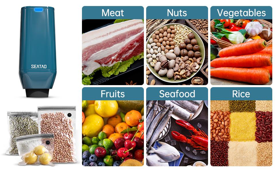 SEATAO Upgraded Electric Vacuum Sealer Rechargeable handheld vacuum