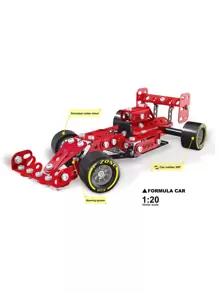 1/20 Scale Formula Racing Car Model, Sf-23 Ferrari, Metallic Material, 201pcs Diy Assembly Set With Tools - Red - View 3