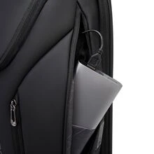 BANGE 男士電腦雙肩包,商業旅行防偷修身耐用手提電腦後背包,15.6英寸電腦包,帶USB充電端口防水休閒遠足旅行背包